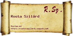 Rosta Szilárd névjegykártya